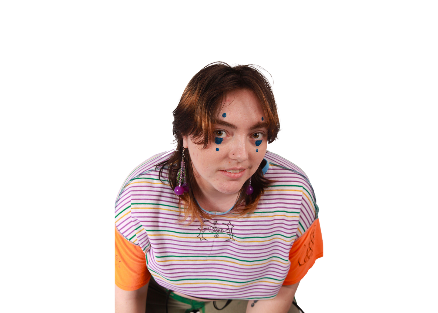 bb orange hyper wide crop top