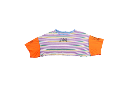 bb orange hyper wide crop top