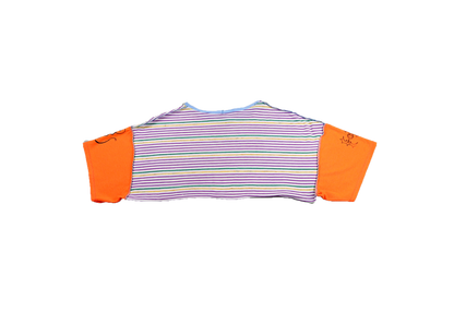 bb orange hyper wide crop top
