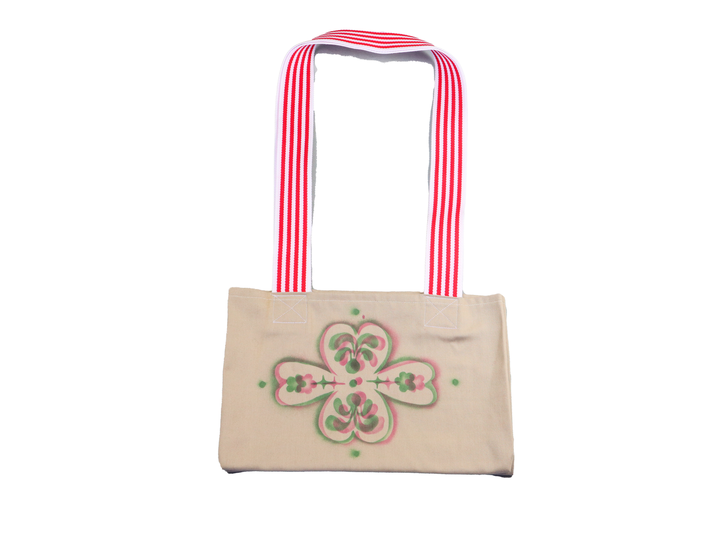 khaki airbrush tote bag 1